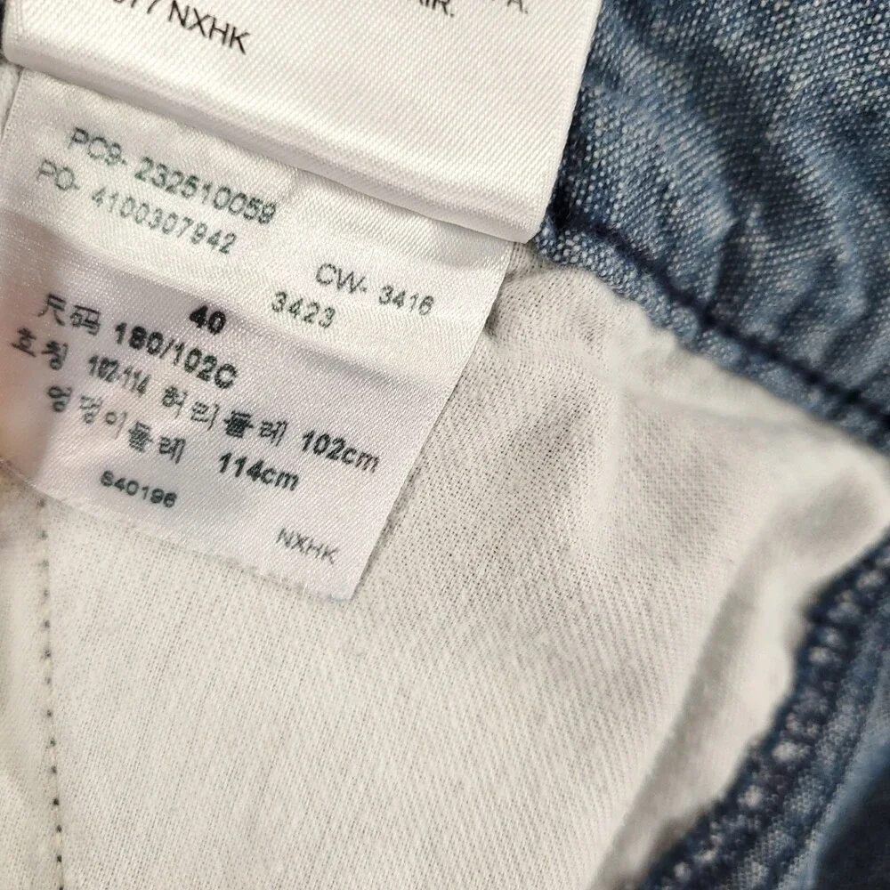 Levis Linen Cargo Shorts Mens Size 40 Blue Comfort Breathable